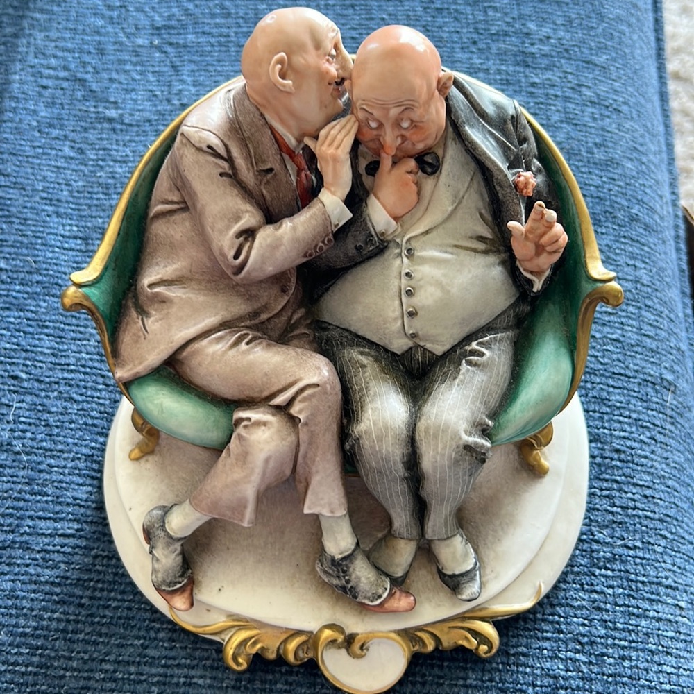 Grandpa needs this gift Signed collectible, Capidamonte,older gents telling tale